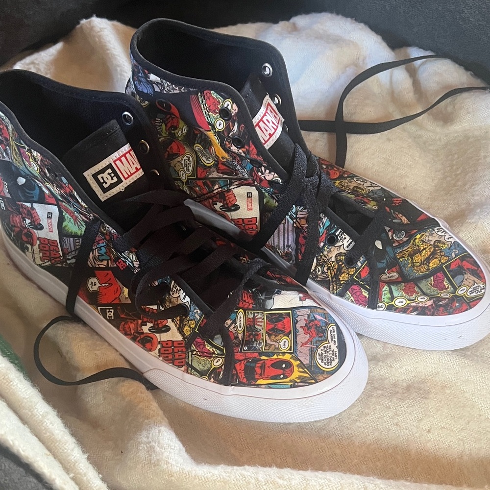 Marvel Comic Print High-Tops with Black Laces